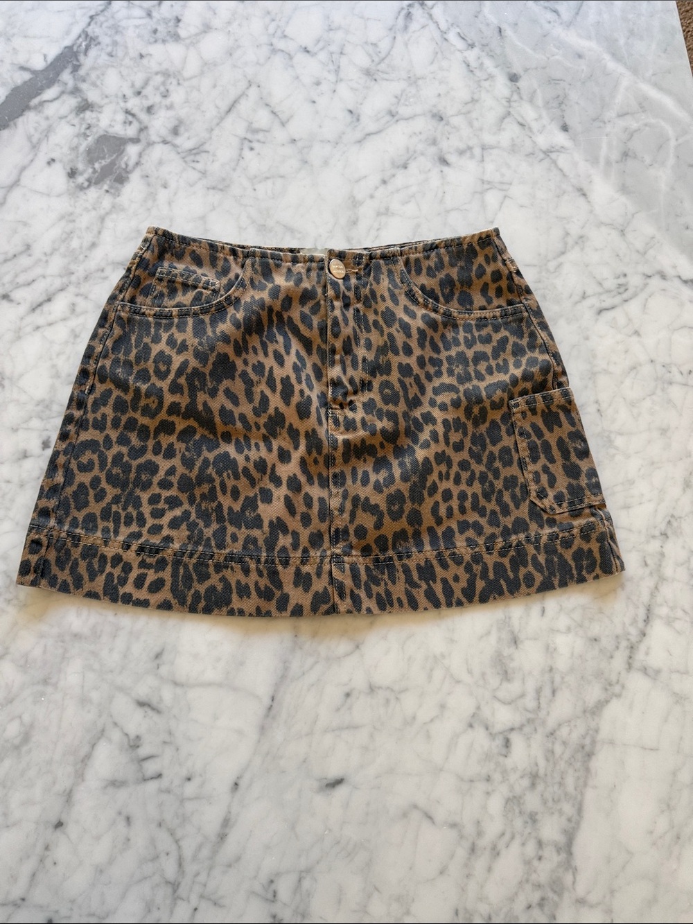 Damson Madder leopard print mini skirt size 8